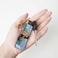 thumbnail image 4 of Wukai Two Brave Cats Are Floating On The Sea Iceberg Print Leather Car Keychain, Universal Key Fob Keychain, Leather Key Chain Holder for Men and Women,360 Degree Rotatable, 4 of 5
