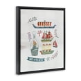 thumbnail image 4 of Stupell Industries Nautical Boats & Botanicals Nautical & Beach Painting Black Floater Framed Canvas Art Print Wall Art, 25 x 31, 4 of 10