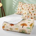 thumbnail image 4 of Erosebridal Giraffe Twin Quilt Set for Boys Girls, Autumn Forest Twin Coverlet Set, 2 Pieces 1 Bedspread and 1 Pillowcase, 4 of 7