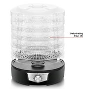 Chefman 5-Tray Adjustable Food Dehydrator, Black