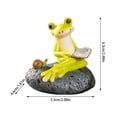 thumbnail image 2 of Statue de Jardin Mignonne Miniature Fée Lecture Livre sur Sculpture de Tortue Extérieur, 2 of 3