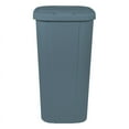 Hefty 13.3gal Touch Lid Trash Can Blue with Decorative Texture