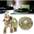 thumbnail image 5 of Statue d'Éléphant Lucky Wealth Feng Shui Statue Verte Décoration Maison Collection(S), 5 of 5