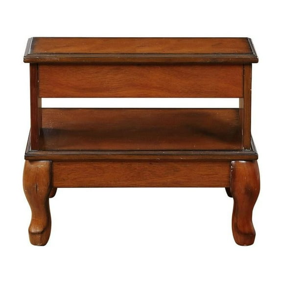 Attic Cherry "Antique Cherry" Bed Steps with Drawer - overpacked