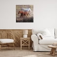 thumbnail image 3 of Stupell Industries Brown & White Wild Horses Animals & Insects Painting Gallery Wrapped Canvas Art Print Wall Art, 30 x 30, 3 of 8