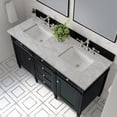 thumbnail image 2 of James Martin Vanities 60" Double Vanity, Black Onyx w/ 3 CM Victorian Silver Quartz Top, 2 of 5