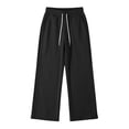 thumbnail image 3 of jiaxiM Boys Wide Leg Sweatpants 4-14Y Open Bottom Baggy Sweat Pants Elastic Drawstring Waist Casual Wear Pants with Pockets, School, Playtime, Travel, Outdoor, 3 of 8