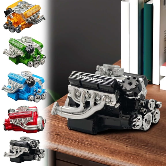 1/6 Scale Gasoline OHV V8 Small-block Engine Model Kit 44cc Working Mechanical Build for Adult Hobbyists & Car Enthusiasts DIY Display Collectible Gift Seasonal Savings for the Holidays