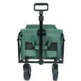 thumbnail image 2 of Olurrisa Expandable Dual-Layer Utility Wagon with 100% Extra Space - Grocery Cart for Camping, Shopping, Sports, Gardening, Fishing, Supports 225lbs, Green, 2 of 8