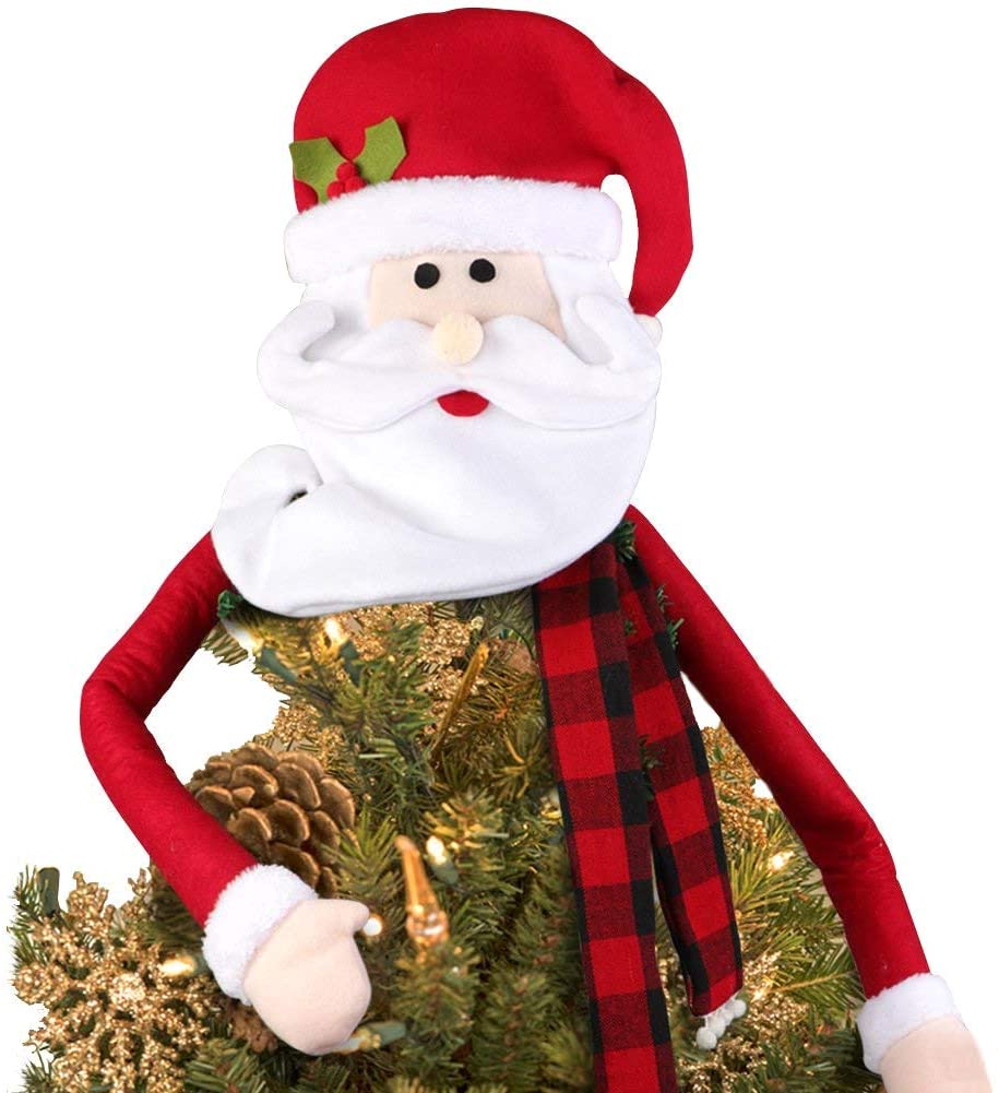 Christmas Tree Toppers Santa Claus Deer Toppers Handmade Christmas Tree