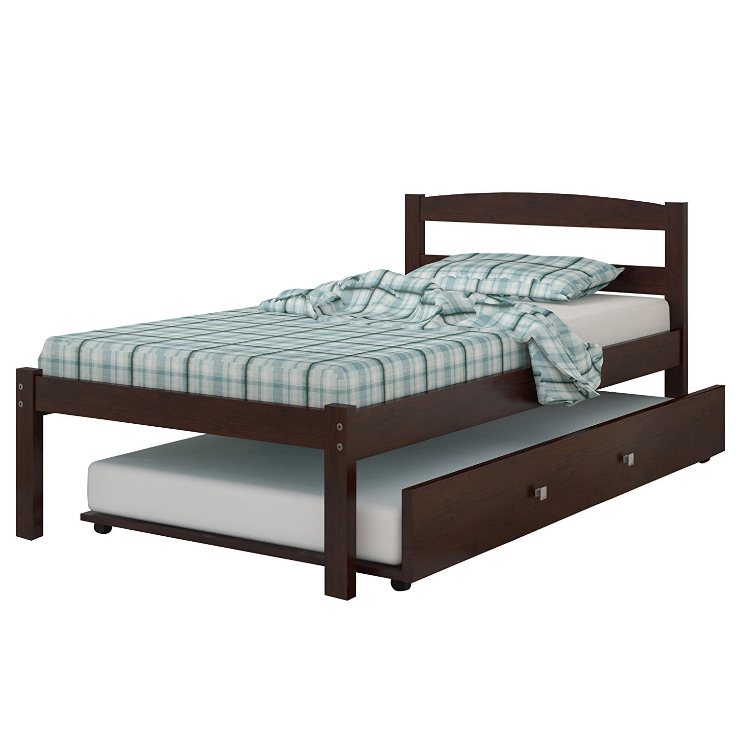 Donco Kids Econo Dark Cappuccino Full Bed with Twin Trundle Twin