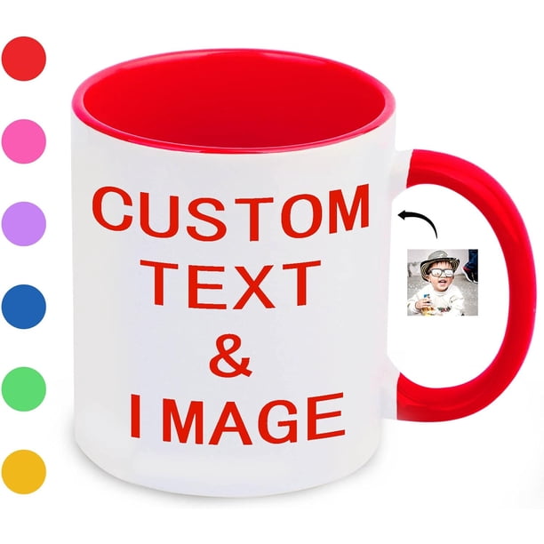 Taza de café con foto personalizada, taza personalizada con imagen, texto, nombre, regalos personalizados para mamá, novio, novia, mejor amiga, regalos de Navidad, regalos de fiesta, taza blanca de 11