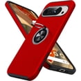 thumbnail image 1 of KOMI for Google Pixel 9 Pro XL Case, Slim Fit Case for Pixel 9 Pro XL with Metal Ring Holder Kickstand, Dual Layer Shockproof Protective Phone Case for Google 9 Pro XL 6.8", Red, 1 of 5