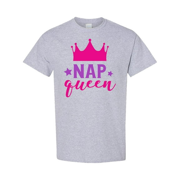 Inktastic Nap Queen, Princess, Crown, Stars, Sleep, Sleeping T-Shirt