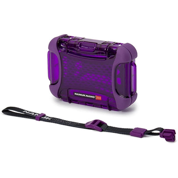 Funda rígida NANUK Nano Series impermeable para teléfonos, color morado