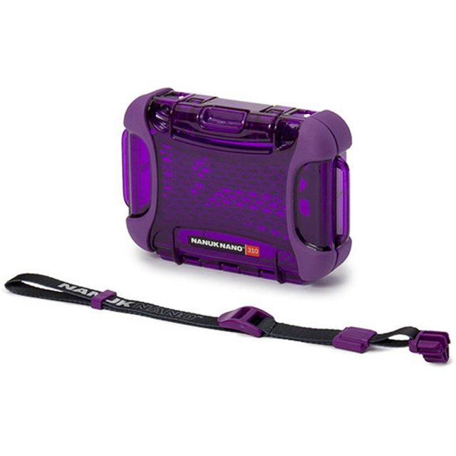 Funda rígida NANUK Nano Series impermeable para teléfonos, color morado