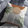 thumbnail image 2 of Homewish Modern Geometric Stripes Fabric by the Yard 3 Yard,Brown Circle Sewing Fabric,Tropical Botanical Leaves Room Decor Fabric by the Yard For Men Women,Microfiber Bedroom Decor, 2 of 6