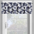 thumbnail image 4 of Ambesonne Navy Valance & Curtain, Patchwork Style Dots Star, 55"x45", Navy and White, 4 of 6