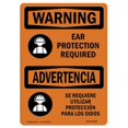 thumbnail image 1 of SignMission OS-WS-A-1218-L-12582 12 x 18 in. OSHA Warning Sign - Ear Protection Required Bilingual, 1 of 1