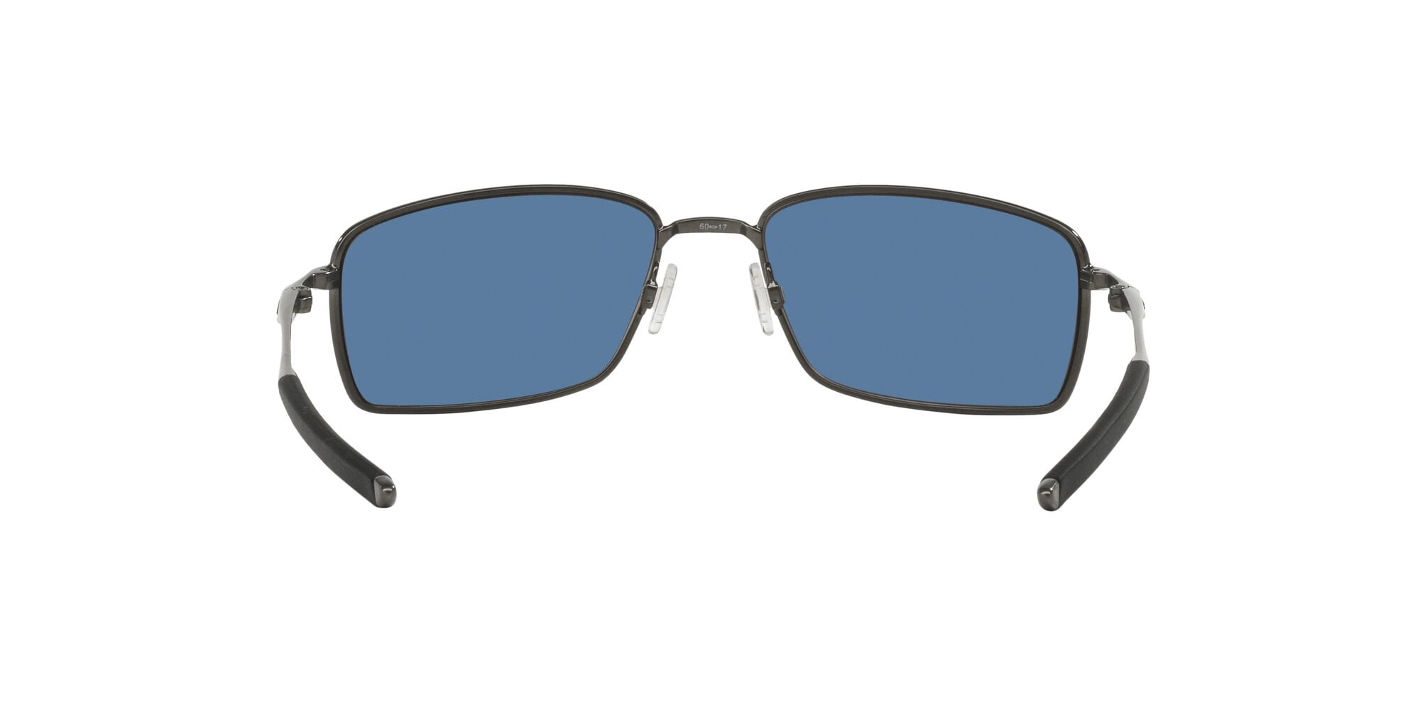 Oakley Rectangular Metal Sunglasses with Case, Size 60, Ice Iridium/Cement