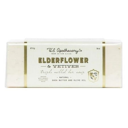 US Apothecary Triple Milled Bar Soap 9 Oz. - Elderflower &
