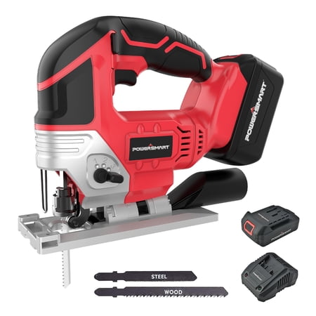 PowerSmart PS76140A 20V Cordless Jig Saw with 1.5Ah Battery and Charger