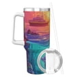 thumbnail image 2 of Pofeuu Hawaiian Island Dolphin Print 40oz Ice Bully With Handle And Straw Stainless Steel Vacuum Insulated Cup And 2 In 1 Straw Lid, 2 of 8