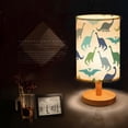 thumbnail image 5 of Cartoon Dinosaur Animal Print Bedside Lamp | Ambient Lighting with Natural Wood Grain, Three-Color Adjustable, Perfect for Bedrooms and Dorm Rooms, Modern Style, 5 of 12