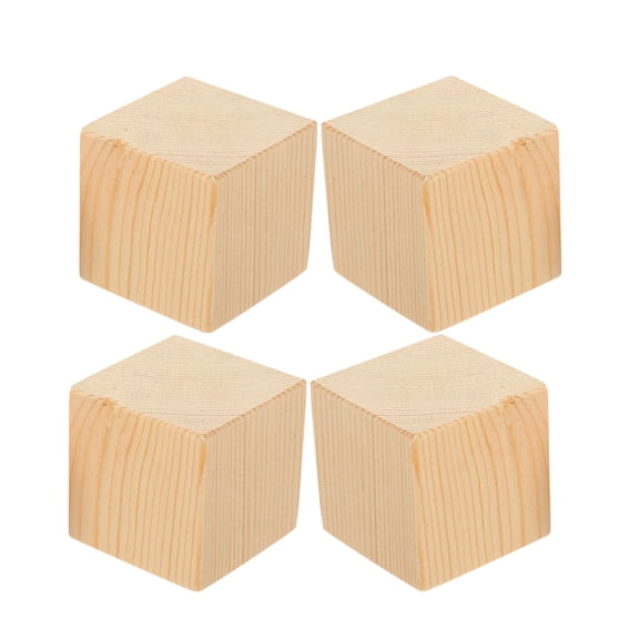 LOLIPPYY 4Pcs Wooden Bed Risers for Furniture Heavy Duty Couch and Chair Height Lift Blocks