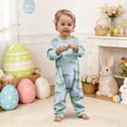thumbnail image 3 of Onlypjs Easter Family Matching Pajamas Dinosaur Bunny Print Long Sleeve Tops and Allover Dino Pants 2 Piece Spring Holiday Sleepwear Set, 3 of 5