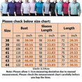 thumbnail image 2 of Hommes Manches Longues Casual Slim Fit Chemises Solide Bouton vers le Bas Robe Tour vers le Bas Col Chemises, 2 of 4