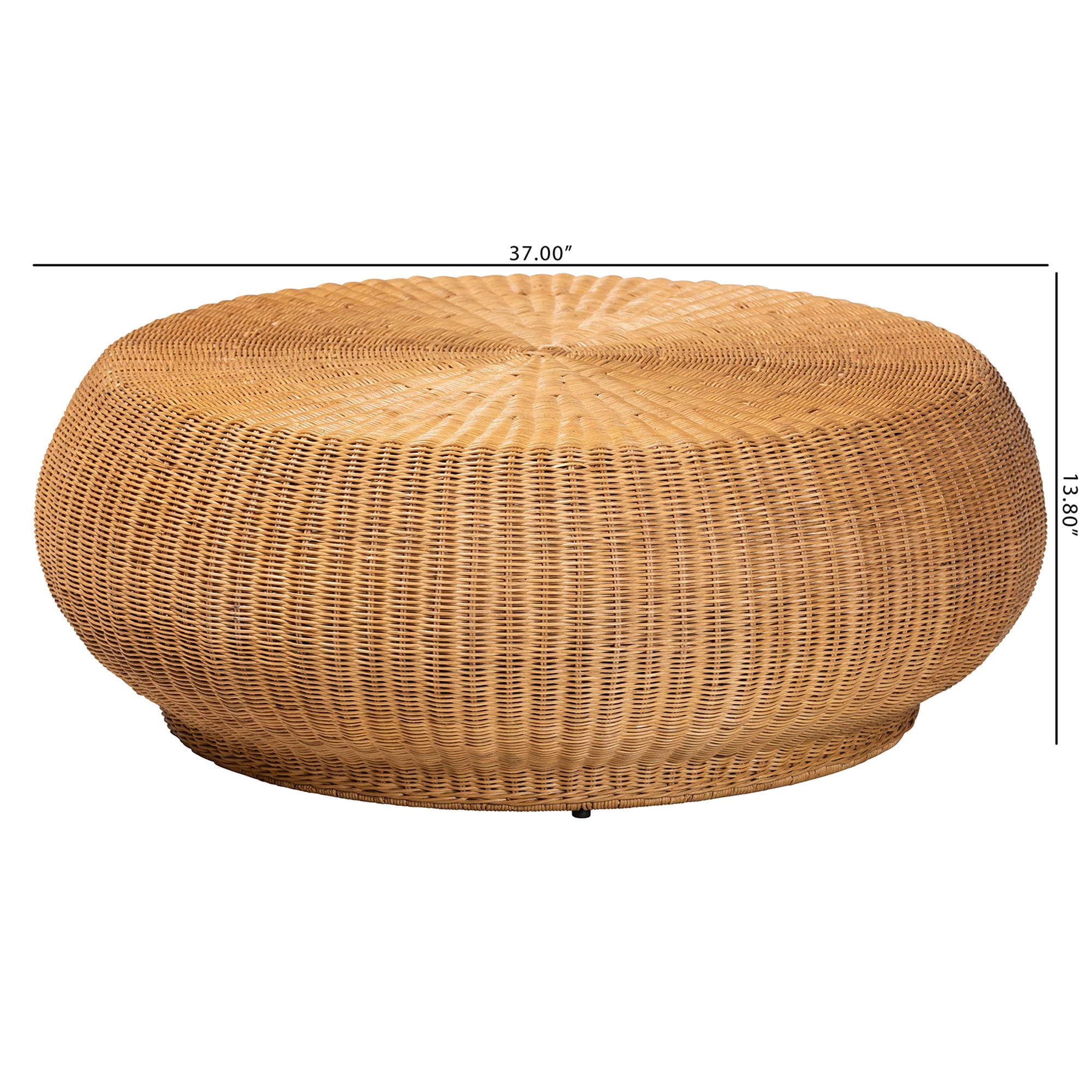 bali & pari Beatriz Boho Coffee Table, Light Honey