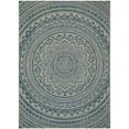 thumbnail image 2 of SAFAVIEH Courtyard Josiah Floral Medallion Indoor/Outdoor Area Rug, Light Grey/Blue, 9' x 12', 2 of 7