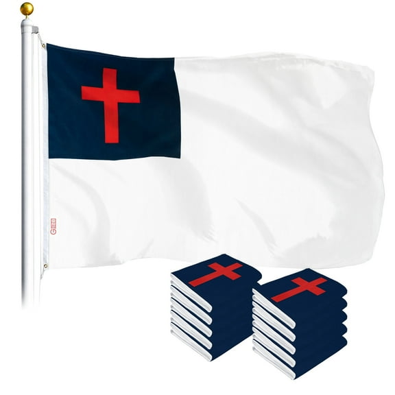 Christian Flag 3x5FT 10-Pack Printed Polyester By G128