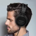 thumbnail image 3 of Panasonic - Auriculares RP-HT161-K de tama&ntilde;o completo para colocar sobre la oreja, ligeros, con cable largo, 3 of 7