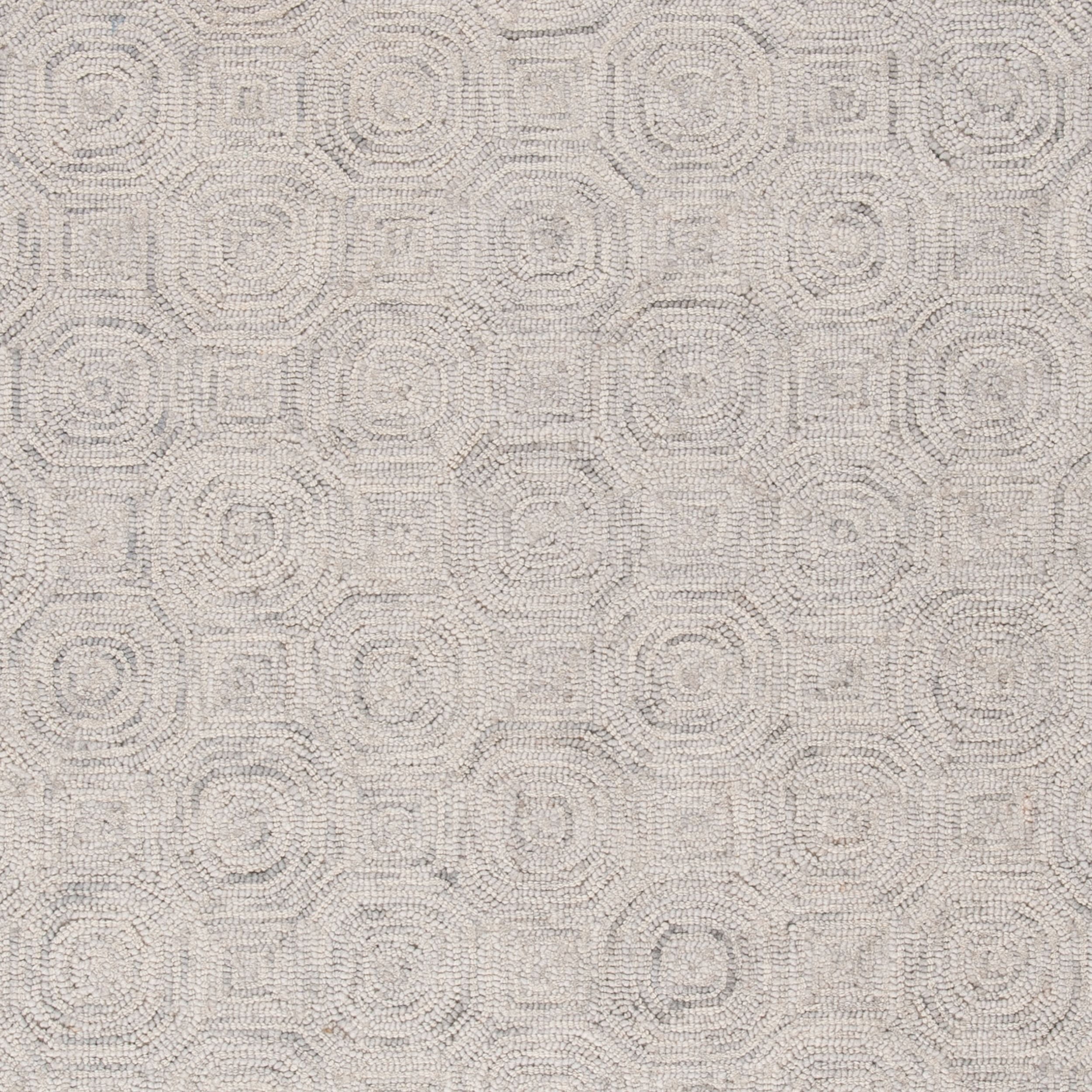 SAFAVIEH Micro-Loop Constantine Geometric Wool Area Rug, Silver/Grey, 4' x 6'
