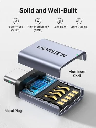 Usb To Usb C Adapter 10Gbps,2 Pack Usb C To Usb Adapter Usb C 3.2 Space Gray