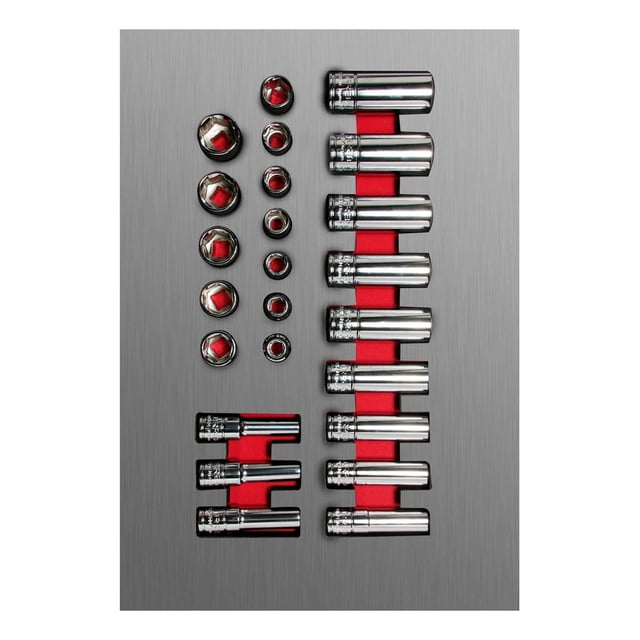 Juego Dados Métrico 24 Piezas 3/8 Medida Gravada Urrea Urrea CH107L