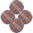 thumbnail image 2 of GZHJMY Mexican Ceramic Tile Pattern Round Placemats for Dining Table Washable Placemats Non-Slip Heat Resistant Kitchen Table Mats Set of 4, 2 of 7