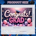 thumbnail image 2 of Pink Theme Graduation Banner Graduation Cap Grad Backdrop Colorful Balloons Congrats Lettering Graduation Background for Graduation Party College Graduation Photo Shoot, 2 of 9