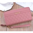 thumbnail image 2 of Double Zipper Long Clutch Wallet Fashion Smartphone Wallet Wristlet Zip Wallet, 2 of 10