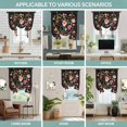 thumbnail image 6 of Tie Up Curtains for Windows Black Floral Valance Adjustable Balloon Curtain Farmhouse Vintage Flower Tie Up Shades for Kitchen Living Room Bedroom Privacy Curtain Drape 34x45 Inch, 6 of 9