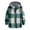 Green, variant on Homenesgenics Mens Shirts under $5.00 Men Casual Turndown Long Sleeve Button Closure Plaid Print Hooded Shirt