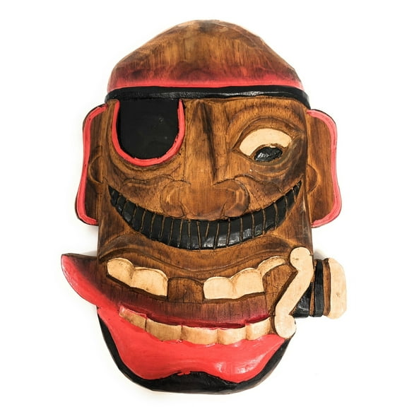 Pirate Head Wall Plaque 12" w/ Mustache - Pirate Decor | #dpt525630