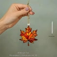 thumbnail image 5 of Maple Leaf Fall Suncatcher for Window, 3.9in Stained Glass Window Hanging Ornament, Acrylic Fall Maple Leaves Hanging Ornament for Winter Thanksgiving Autumn Decorations, 5 of 7