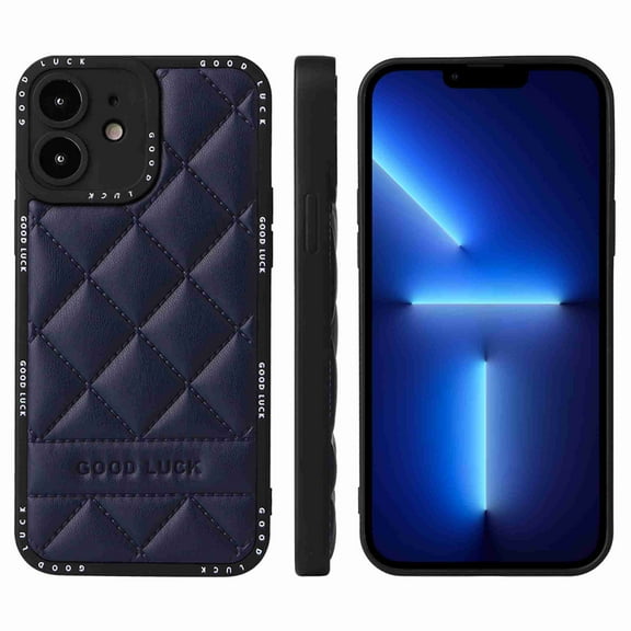 Dteck Case for iPhone 11 6.1 inch, Shockproof Slim Lightweight PU Leather Back Protective Case Support Wireless Charging, Blue