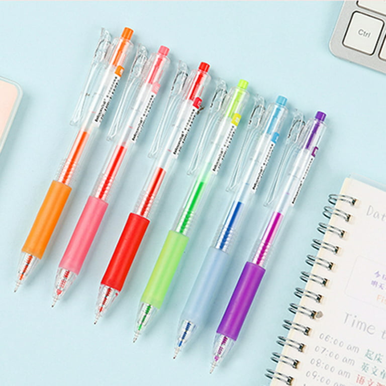 12colors Notepad Color Gel Pens,Ball Point Pens Fine Point 0.5mm For Office  School