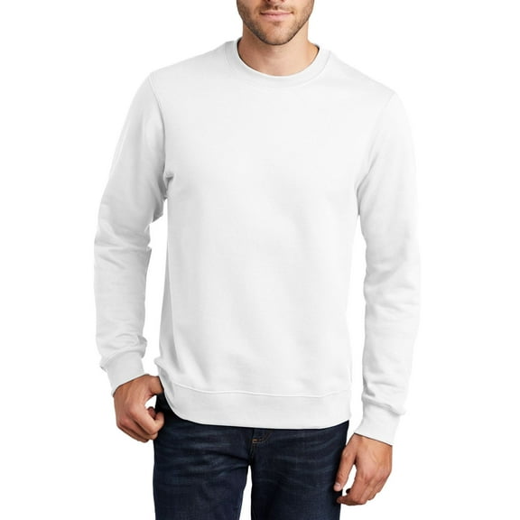 Just Blanks Premium 50/50 Cotton-Poly T-Shirt for Custom Printing & Long-Lasting Comfort, White, M