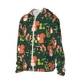 thumbnail image 2 of Pofeuu Forest Squirrel Print Sun Protection Outdoor Lightweight Full Zip UV Cooling Hoodie Long Sleeve Summer Clothing for Outdoor Hiking-Small, 2 of 5