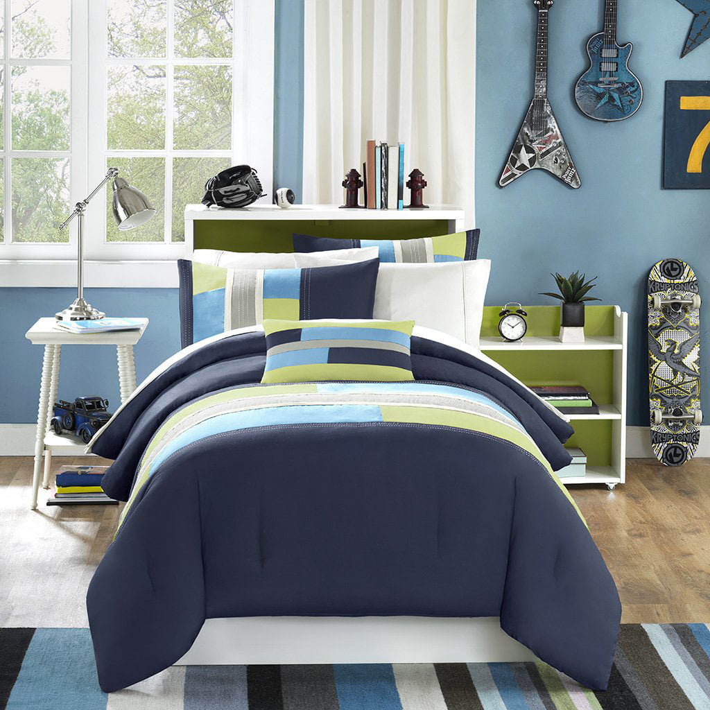 Red Mi-Zone Pipeline Full/Queen Kids Bedding Sets For Boys Striped Pieced � 4 